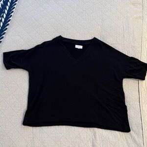 Lou & Grey Classic Black V-Neck Tee